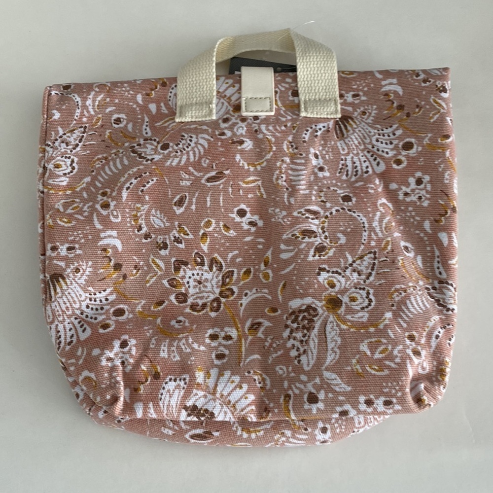Women’s Floral Snap Closed Insulated Lunch Bag Threshold Pink 10x9x4 - Picture 3 of 9